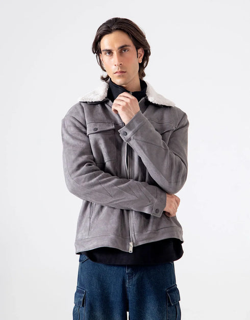 FAUX SUEDE JACKET